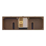 Myrrin 72" Vanity, Mid Century Walnut, w/ 3 CM Siberian Silestone Top