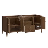 Myrrin 72" Vanity, Mid Century Walnut, w/ 3 CM Siberian Silestone Top