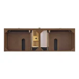 Myrrin 72" Double Vanity, Mid Century Walnut w/ 3 CM White Zeus Silestone Top