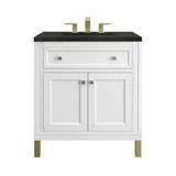 Chicago 30" Single Vanity, Glossy White, w/ 3 CM Phantome Eclos Top