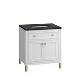 Chicago 30" Single Vanity, Glossy White, w/ 3 CM Phantome Eclos Top
