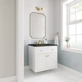 Chicago 30" Single Vanity, Glossy White, w/ 3 CM Phantome Eclos Top