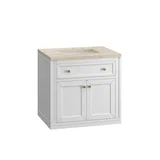 Chicago 30" Single Vanity, Glossy White, w/ 3 CM Tajnar Eclos Top