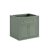 Chicago 30" Single Vanity, Smokey Celadon, w/ 3 CM Charcoal Soapstone Silestone® Top