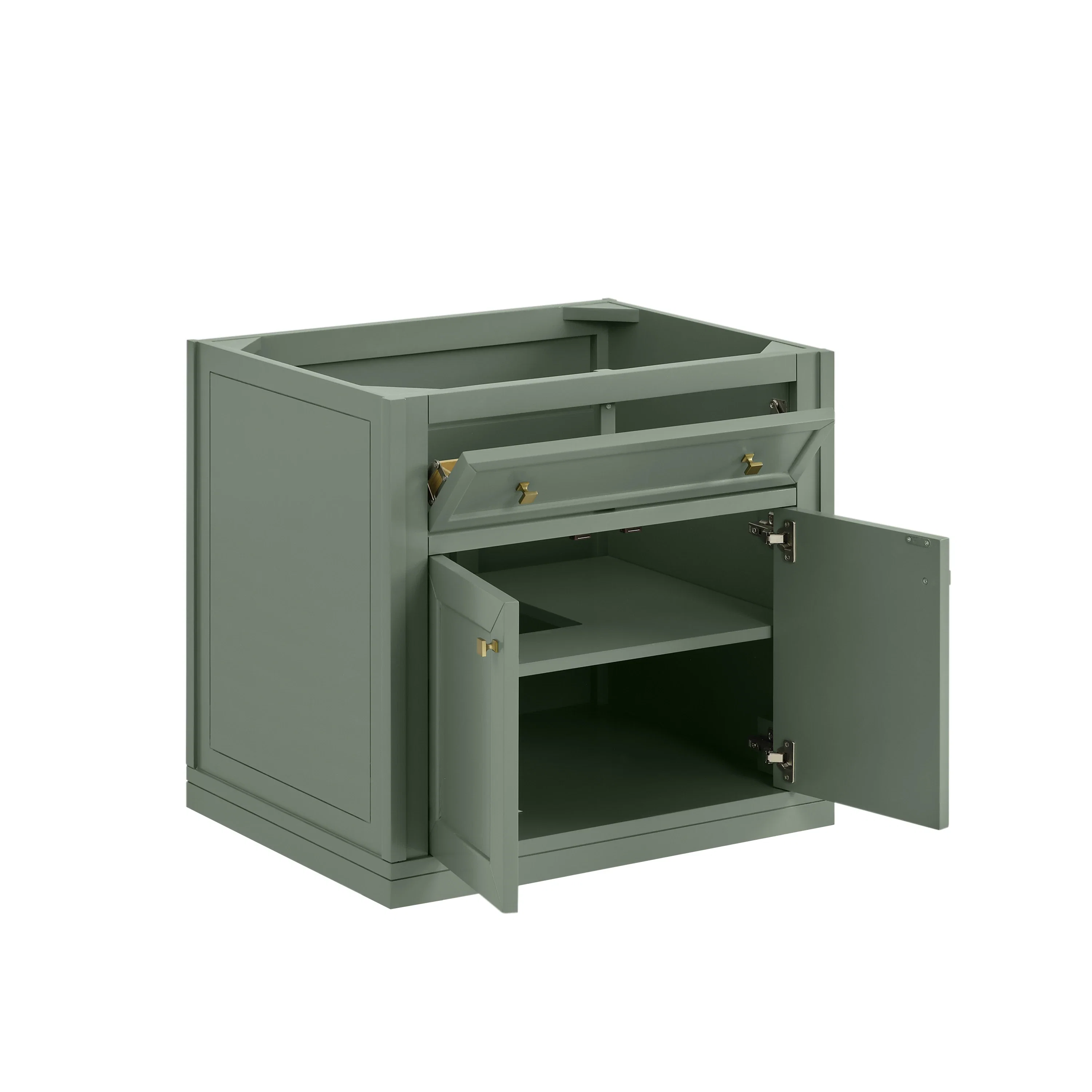 Chicago 30" Single Vanity, Smokey Celadon, w/ 3 CM Eternal Jasmine Pearl Silestone® Top