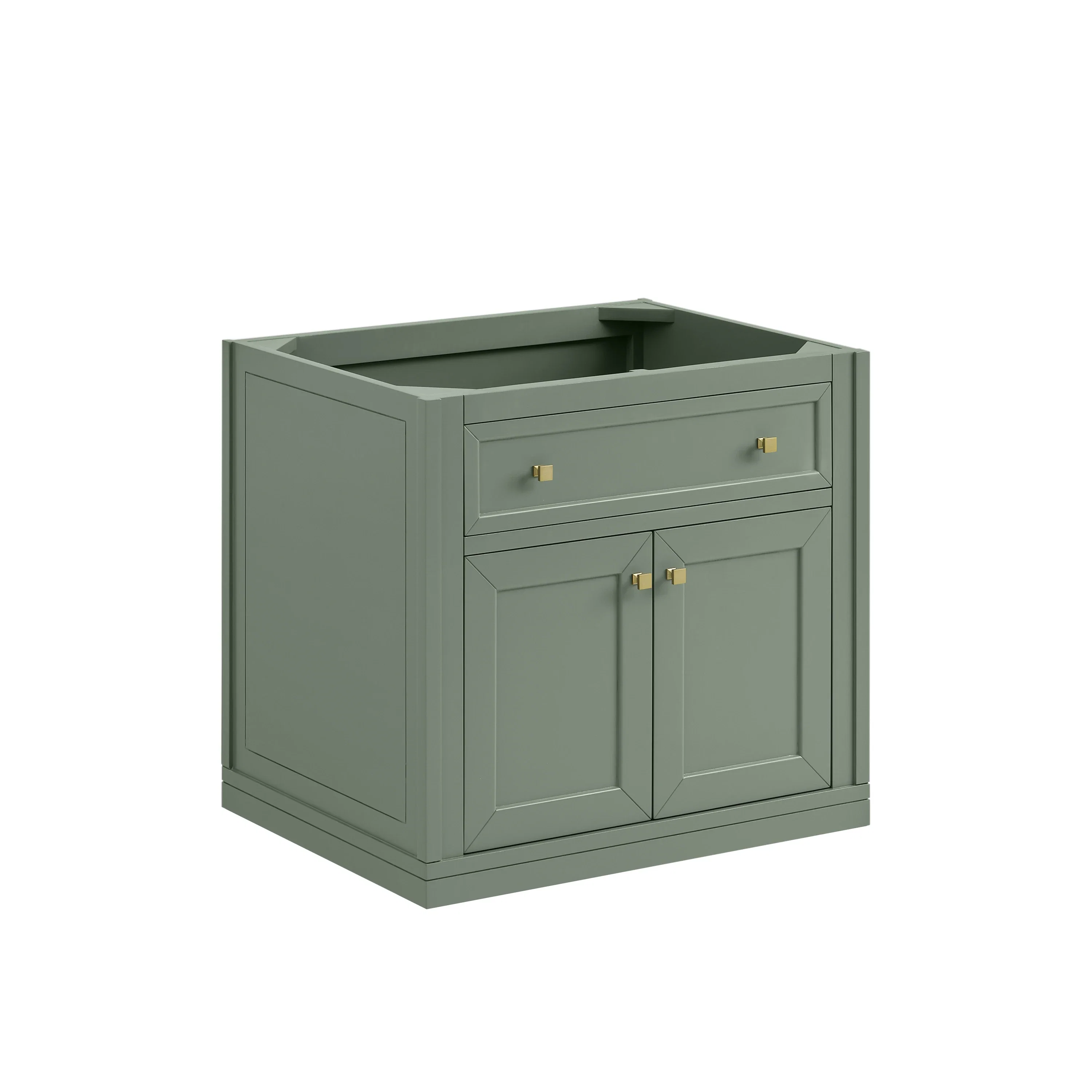 Chicago 30" Single Vanity, Smokey Celadon, w/ 3 CM Eternal Jasmine Pearl Silestone® Top