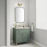 Chicago 30" Single Vanity, Smokey Celadon, w/ 3 CM Eternal Jasmine Pearl Silestone® Top