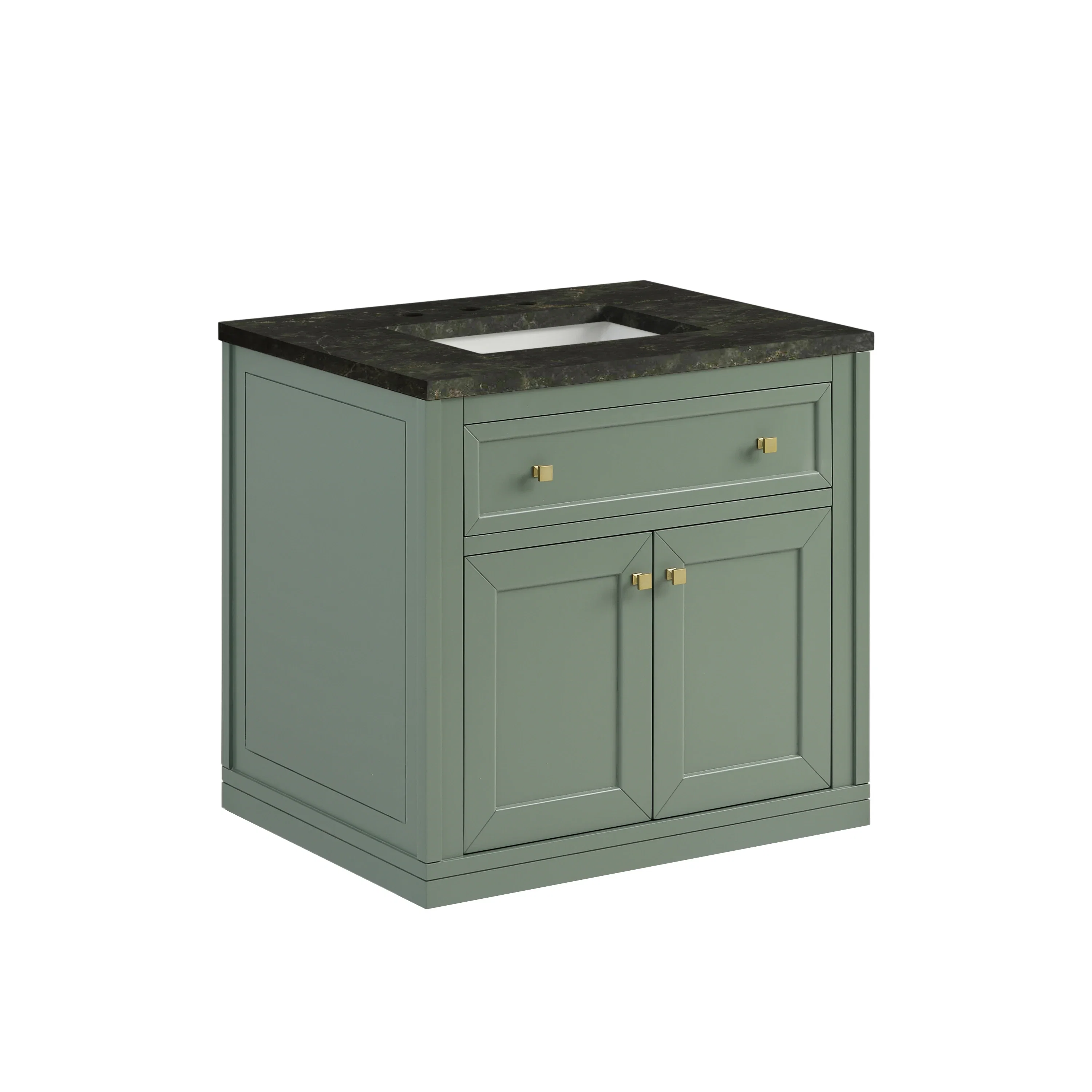 Chicago 30" Single Vanity, Smokey Celadon, w/ 3 CM Phantome Eclos Top