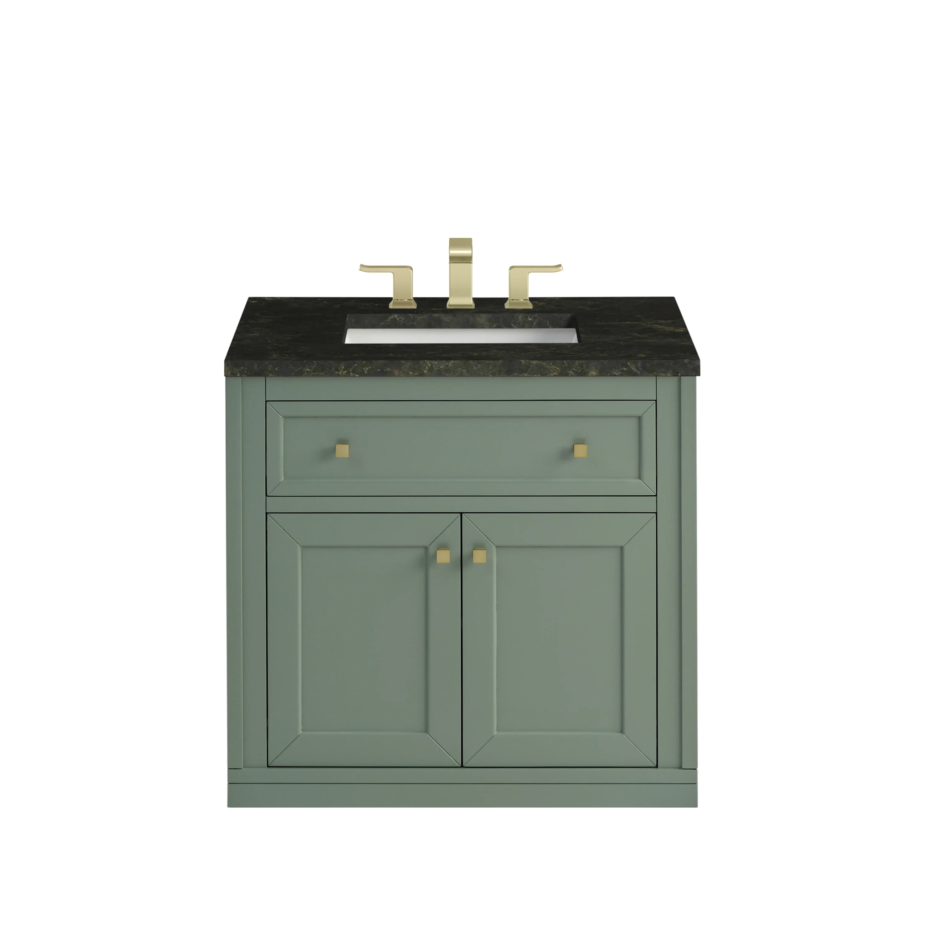 Chicago 30" Single Vanity, Smokey Celadon, w/ 3 CM Phantome Eclos Top