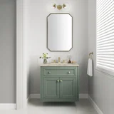 Chicago 30" Single Vanity, Smokey Celadon, w/ 3 CM Tajnar Eclos Top