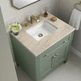 Chicago 30" Single Vanity, Smokey Celadon, w/ 3 CM Tajnar Eclos Top