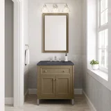 Chicago 30" Single Vanity, Walnut Whisper, w/ 3 CM Charcoal Soapstone Silestone® Top