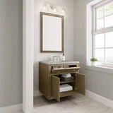 Chicago 30" Single Vanity, Walnut Whisper, w/ 3 CM Eternal Jasmine Pearl Silestone® Top