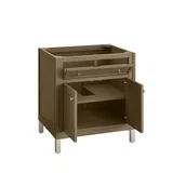 Chicago 30" Single Vanity, Walnut Whisper, w/ 3 CM Eternal Jasmine Pearl Silestone® Top