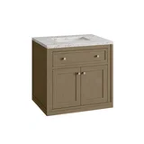 Chicago 30" Single Vanity, Walnut Whisper, w/ 3 CM Eternal Jasmine Pearl Silestone® Top