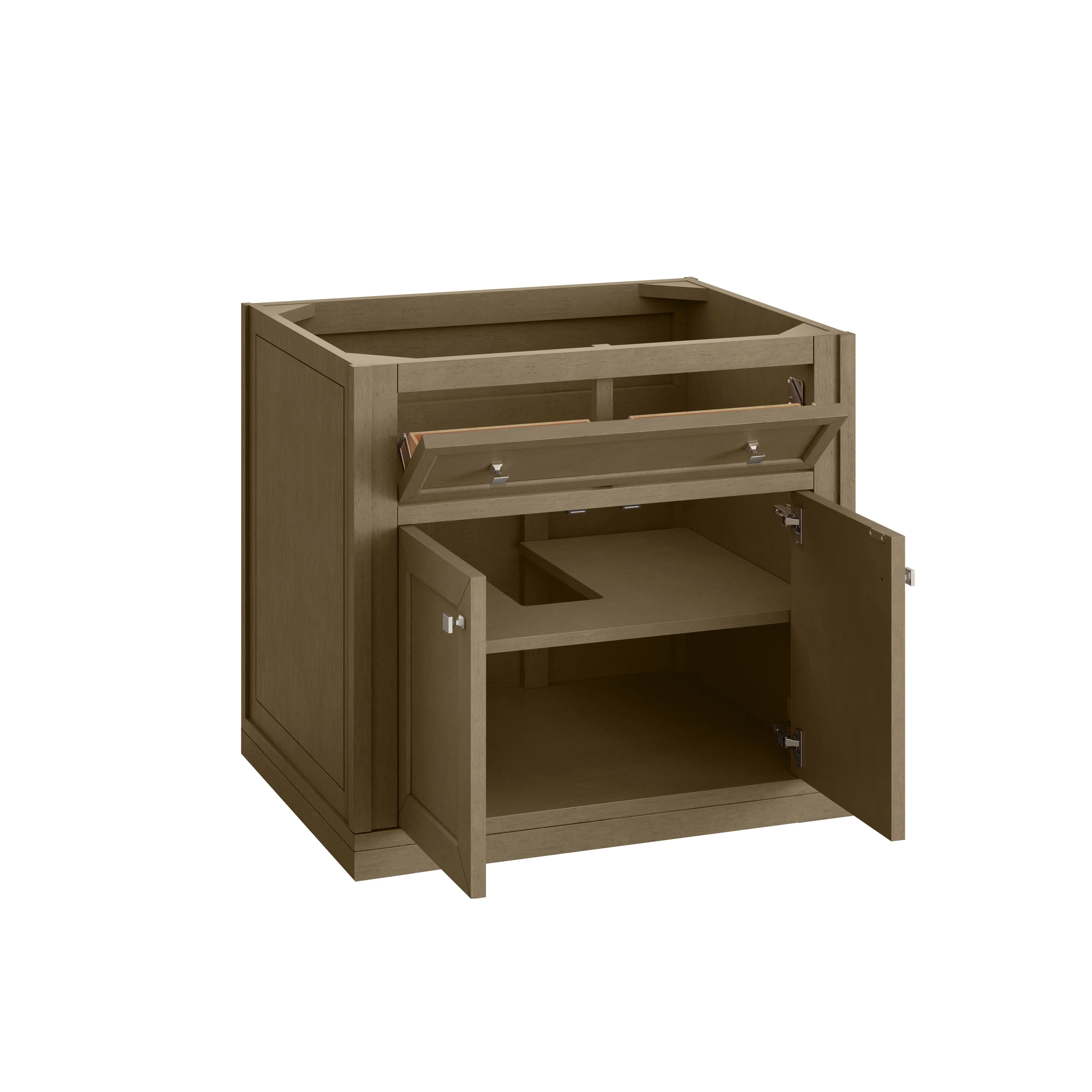 Chicago 30" Single Vanity, Walnut Whisper, w/ 3 CM Lime Delight Silestone® Top
