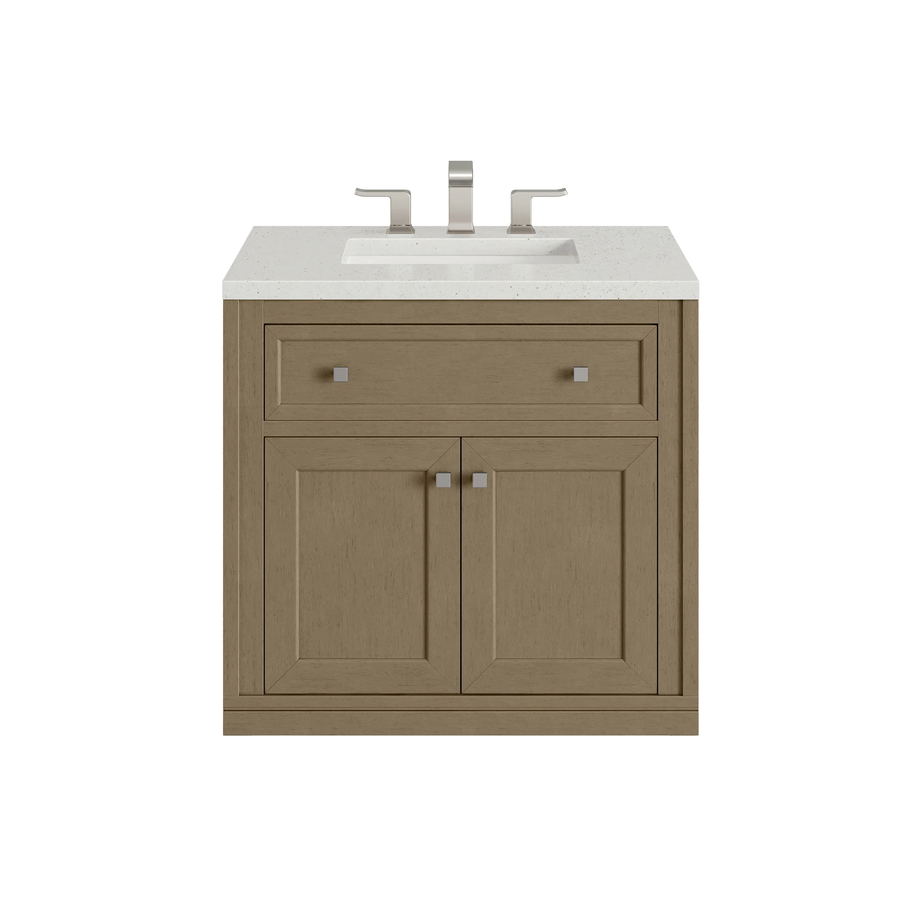 Chicago 30" Single Vanity, Walnut Whisper, w/ 3 CM Lime Delight Silestone® Top