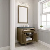 Chicago 30" Single Vanity, Walnut Whisper, w/ 3 CM Parisien Bleu Silestone® Top
