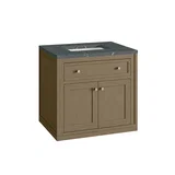 Chicago 30" Single Vanity, Walnut Whisper, w/ 3 CM Parisien Bleu Silestone® Top
