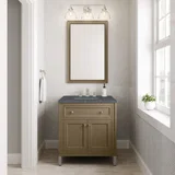 Chicago 30" Single Vanity, Walnut Whisper, w/ 3 CM Parisien Bleu Silestone® Top