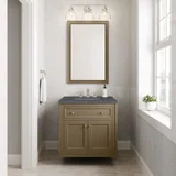 Chicago 30" Single Vanity, Walnut Whisper, w/ 3 CM Parisien Bleu Silestone® Top