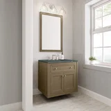 Chicago 30" Single Vanity, Walnut Whisper, w/ 3 CM Parisien Bleu Silestone® Top