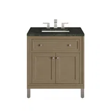 Chicago 30" Single Vanity, Walnut Whisper, w/ 3 CM Phantome Eclos Top