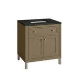 Chicago 30" Single Vanity, Walnut Whisper, w/ 3 CM Phantome Eclos Top