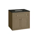 Chicago 30" Single Vanity, Walnut Whisper, w/ 3 CM Phantome Eclos Top