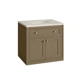 Chicago 30" Single Vanity, Walnut Whisper, w/ 3 CM Siberian Silestone Top