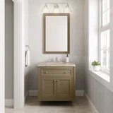 Chicago 30" Single Vanity, Walnut Whisper, w/ 3 CM Tajnar Eclos Top