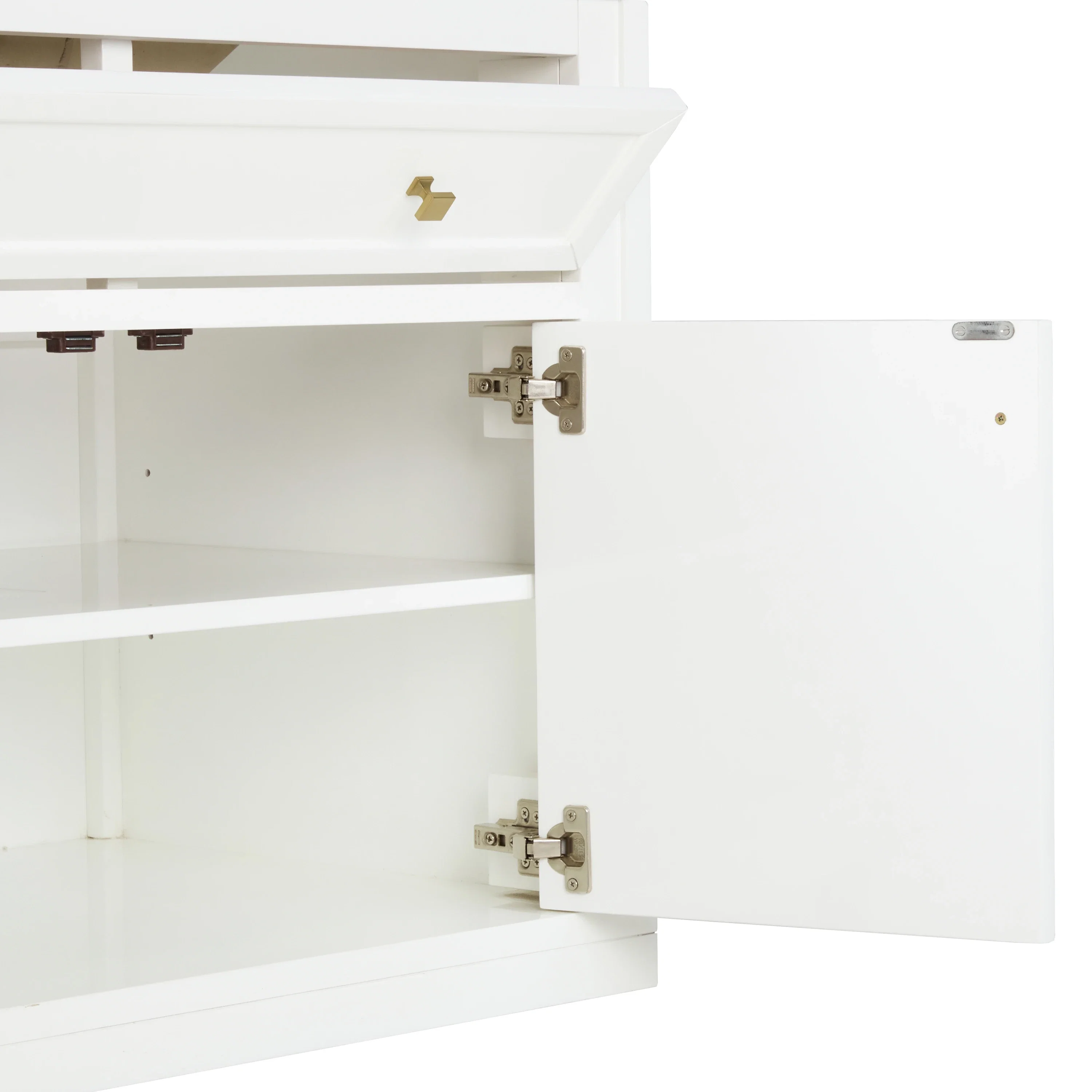 Chicago 36" Single Vanity, Glossy White, w/ 3 CM Eternal Jasmine Pearl Silestone® Top