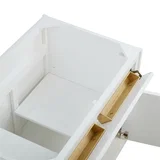 Chicago 36" Single Vanity, Glossy White, w/ 3 CM Eternal Jasmine Pearl Silestone® Top