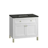 Chicago 36" Single Vanity, Glossy White, w/ 3 CM Phantome Eclos Top