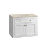 Chicago 36" Single Vanity, Glossy White, w/ 3 CM Tajnar Eclos Top