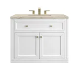 Chicago 36" Single Vanity, Glossy White, w/ 3 CM Tajnar Eclos Top