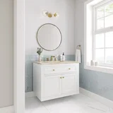 Chicago 36" Single Vanity, Glossy White, w/ 3 CM Tajnar Eclos Top