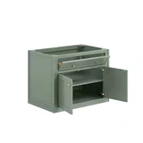 Chicago 36" Single Vanity, Smokey Celadon, w/ 3 CM Eternal Jasmine Pearl Silestone® Top