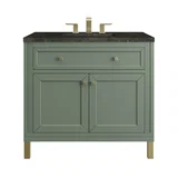Chicago 36" Single Vanity, Smokey Celadon, w/ 3 CM Phantome Eclos Top