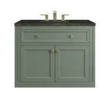 Chicago 36" Single Vanity, Smokey Celadon, w/ 3 CM Phantome Eclos Top