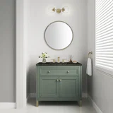 Chicago 36" Single Vanity, Smokey Celadon, w/ 3 CM Phantome Eclos Top