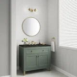 Chicago 36" Single Vanity, Smokey Celadon, w/ 3 CM Phantome Eclos Top