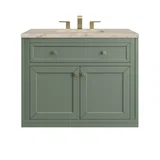 Chicago 36" Single Vanity, Smokey Celadon, w/ 3 CM Tajnar Eclos Top