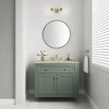 Chicago 36" Single Vanity, Smokey Celadon, w/ 3 CM Tajnar Eclos Top