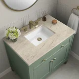 Chicago 36" Single Vanity, Smokey Celadon, w/ 3 CM Tajnar Eclos Top
