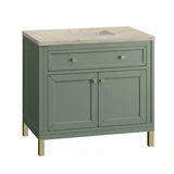 Chicago 36" Single Vanity, Smokey Celadon, w/ 3 CM Tajnar Eclos Top