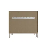 Chicago 36" Single Vanity, Walnut Whisper, w/ Single Hole 3CM White Zeus Silestone® Top & Backsplash