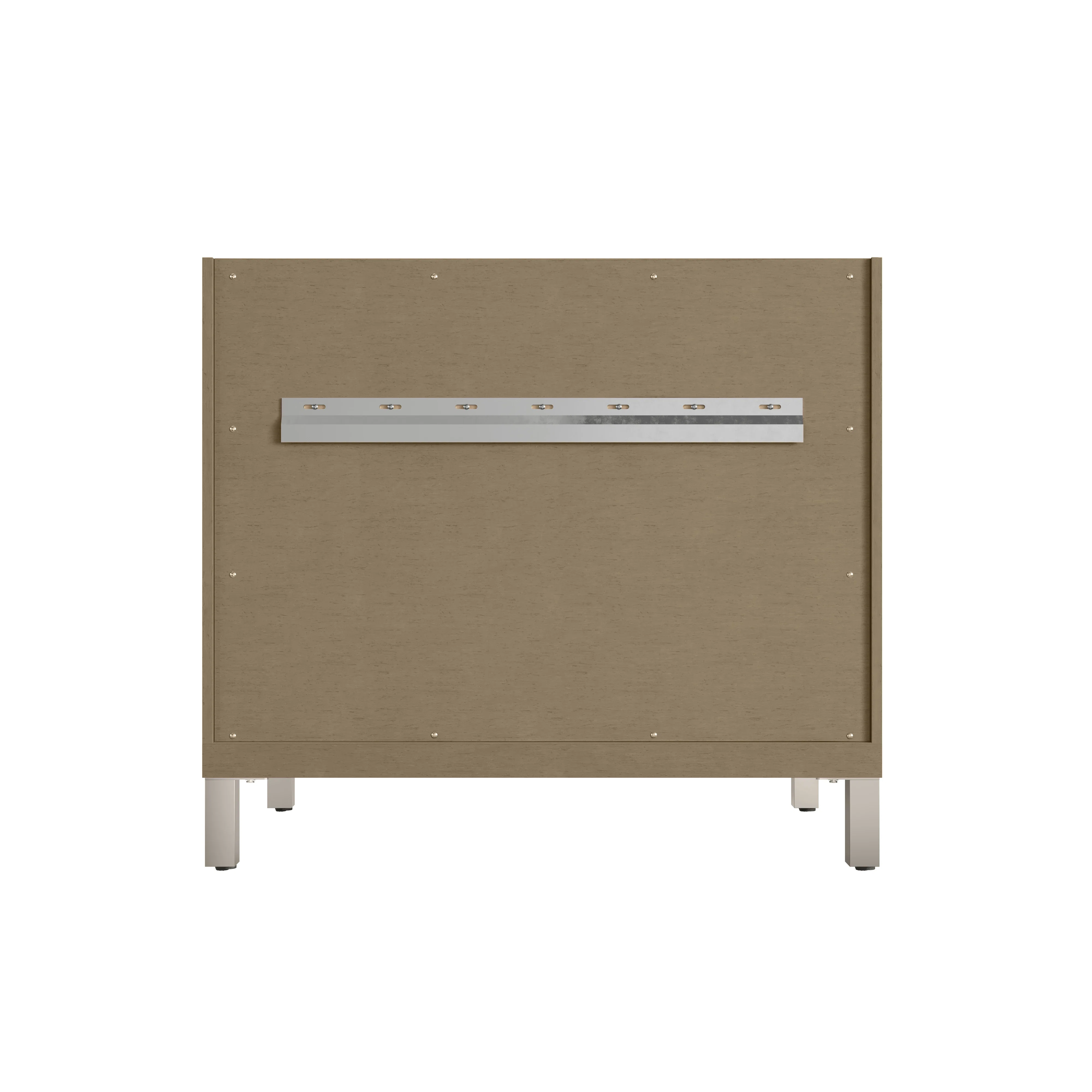 Chicago 36" Single Vanity, Walnut Whisper, w/ 3 CM Charcoal Soapstone Silestone® Top