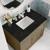 Chicago 36" Single Vanity, Walnut Whisper, w/ 3 CM Phantome Eclos Top