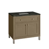 Chicago 36" Single Vanity, Walnut Whisper, w/ 3 CM Phantome Eclos Top